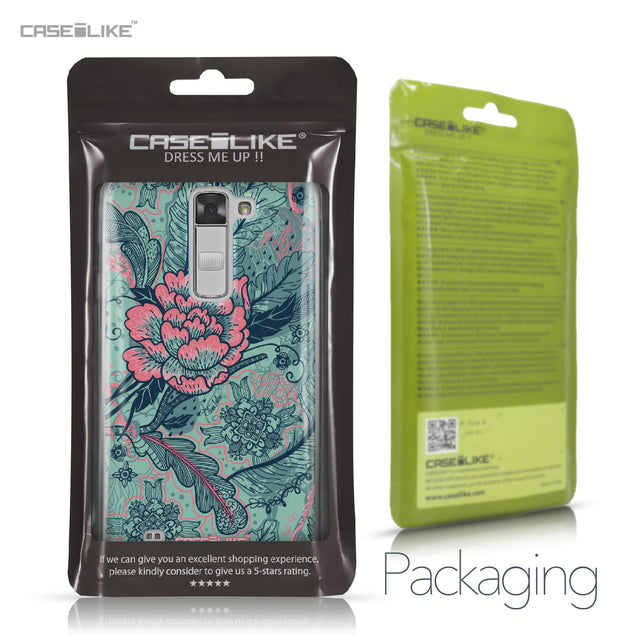 LG K7 case Vintage Roses and Feathers Turquoise 2253 Retail Packaging | CASEiLIKE.com