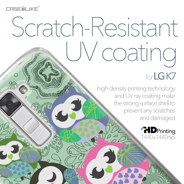 LG K7 case Owl Graphic Design 3313 with UV-Coating Scratch-Resistant Case | CASEiLIKE.com