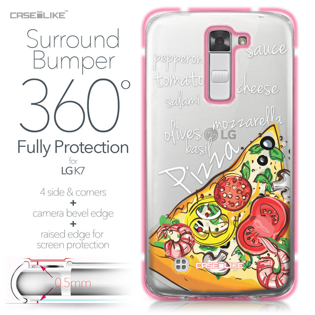 LG K7 case Pizza 4822 Bumper Case Protection | CASEiLIKE.com