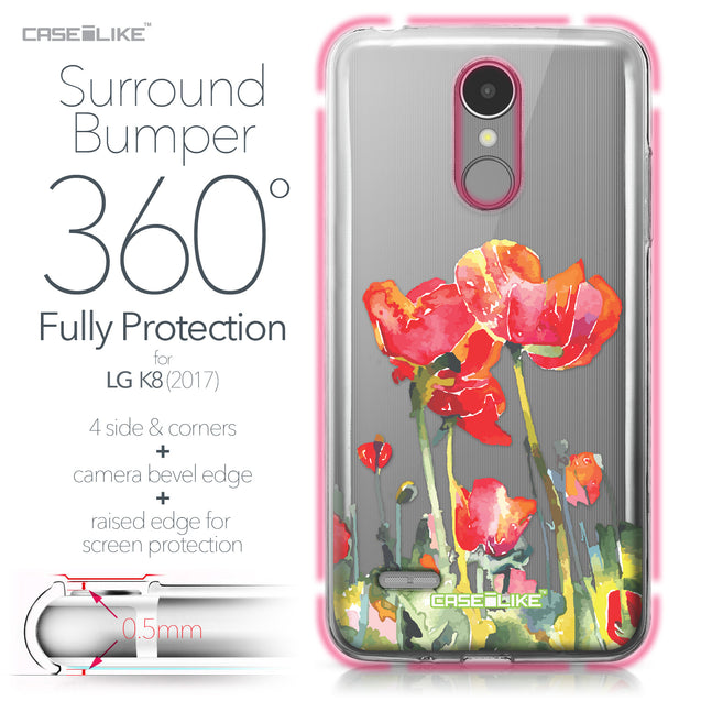 LG K8 2017 case Watercolor Floral 2230 Bumper Case Protection | CASEiLIKE.com