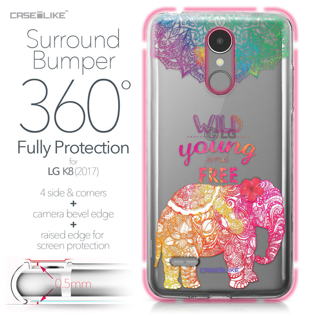 LG K8 2017 case Mandala Art 2302 Bumper Case Protection | CASEiLIKE.com