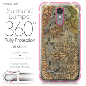 LG K8 2017 case World Map Vintage 4608 Bumper Case Protection | CASEiLIKE.com