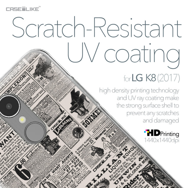 LG K8 2017 case Vintage Newspaper Advertising 4818 with UV-Coating Scratch-Resistant Case | CASEiLIKE.com