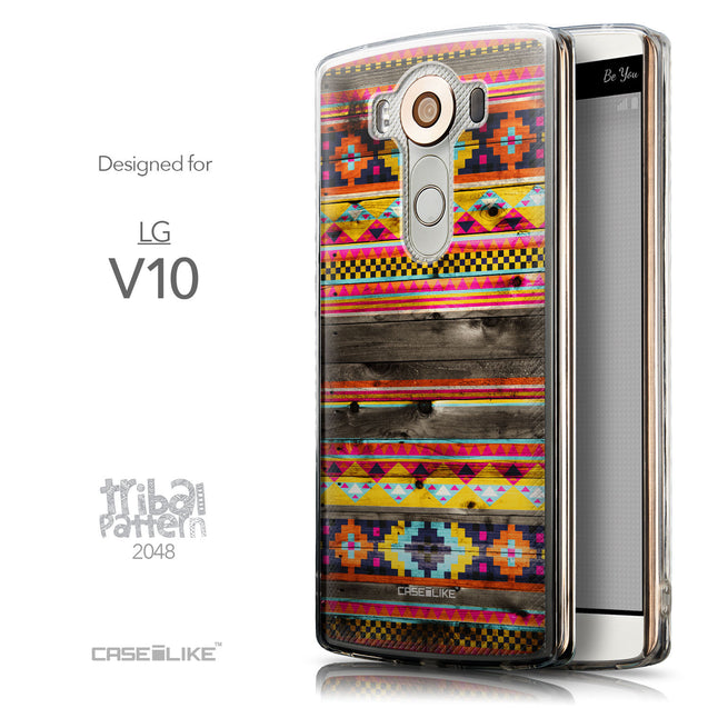 Front & Side View - CASEiLIKE LG V10 back cover Indian Tribal Theme Pattern 2048