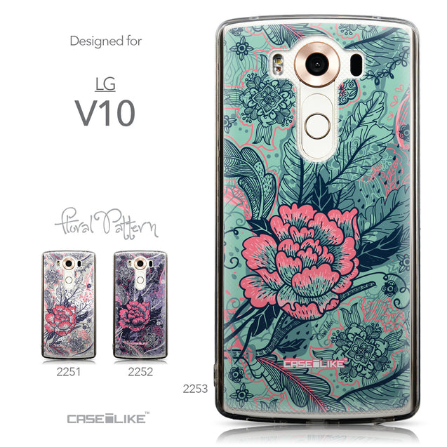 Collection - CASEiLIKE LG V10 back cover Vintage Roses and Feathers Turquoise 2253