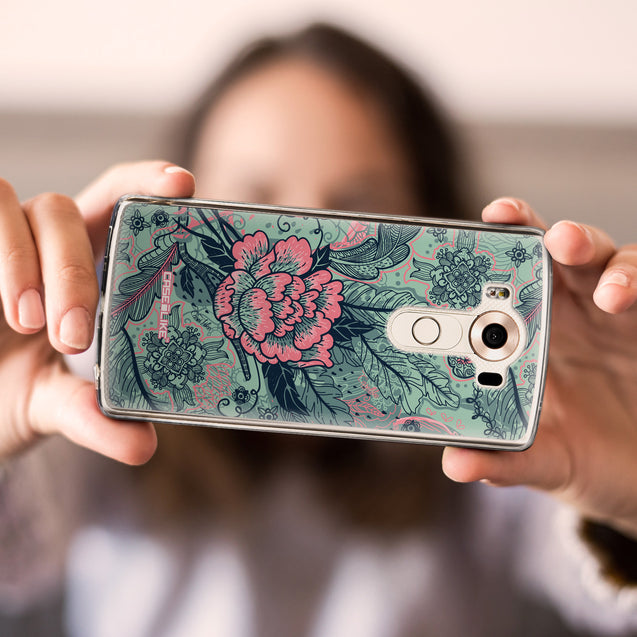 Share - CASEiLIKE LG V10 back cover Vintage Roses and Feathers Turquoise 2253