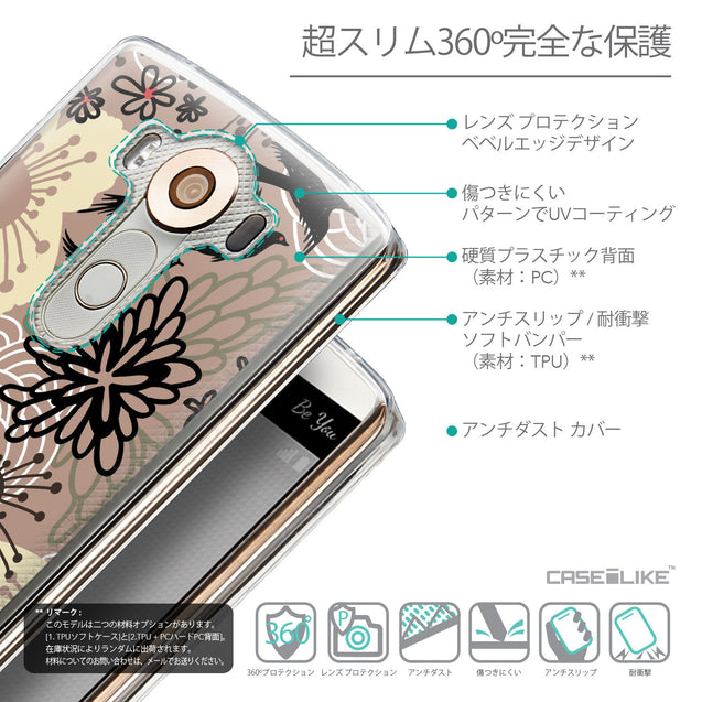 Details in Japanese - CASEiLIKE LG V10 back cover Japanese Floral 2254