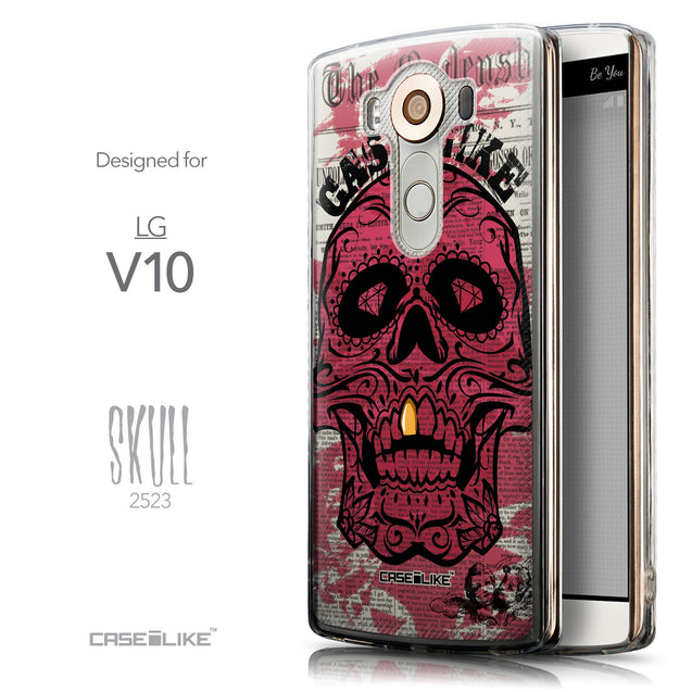 Front & Side View - CASEiLIKE LG V10 back cover Art of Skull 2523