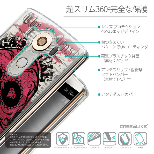 Details in Japanese - CASEiLIKE LG V10 back cover Art of Skull 2523