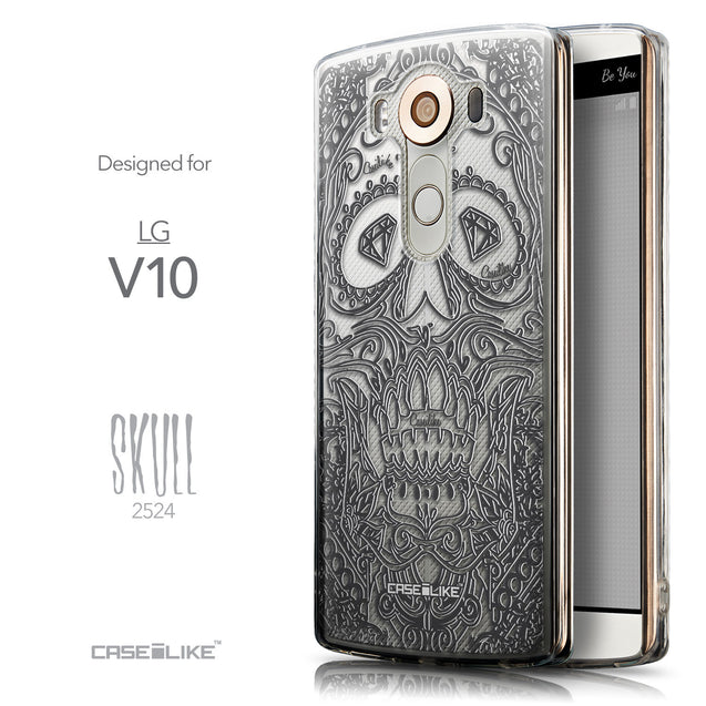 Front & Side View - CASEiLIKE LG V10 back cover Art of Skull 2524