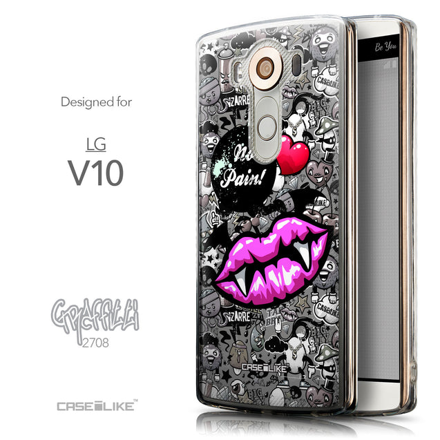 Front & Side View - CASEiLIKE LG V10 back cover Graffiti 2708