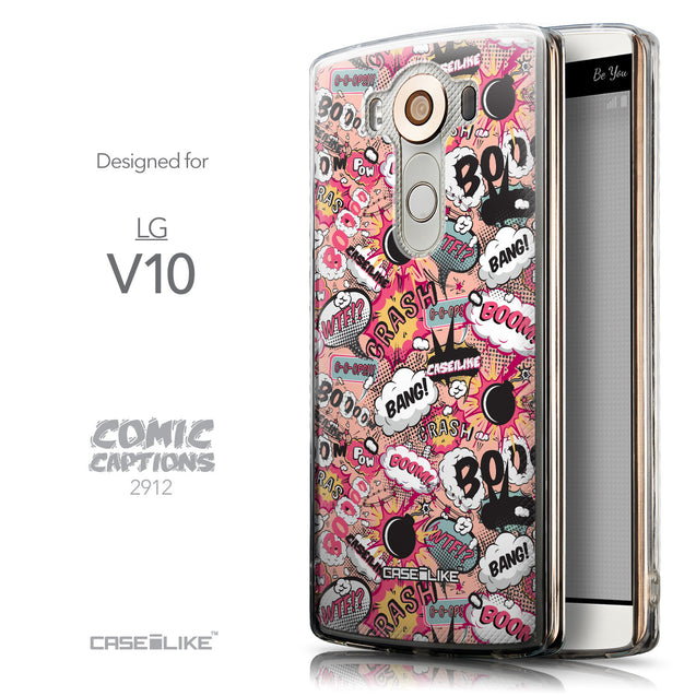 Front & Side View - CASEiLIKE LG V10 back cover Comic Captions Pink 2912