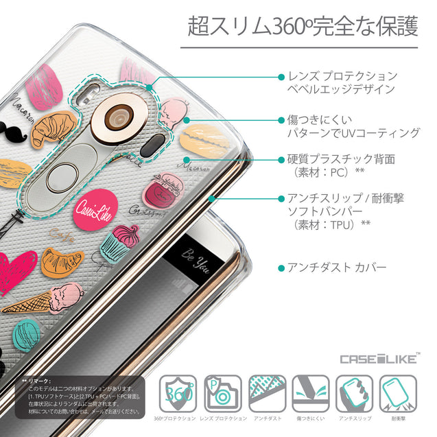 Details in Japanese - CASEiLIKE LG V10 back cover Paris Holiday 3904