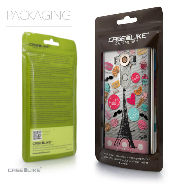 Packaging - CASEiLIKE LG V10 back cover Paris Holiday 3904
