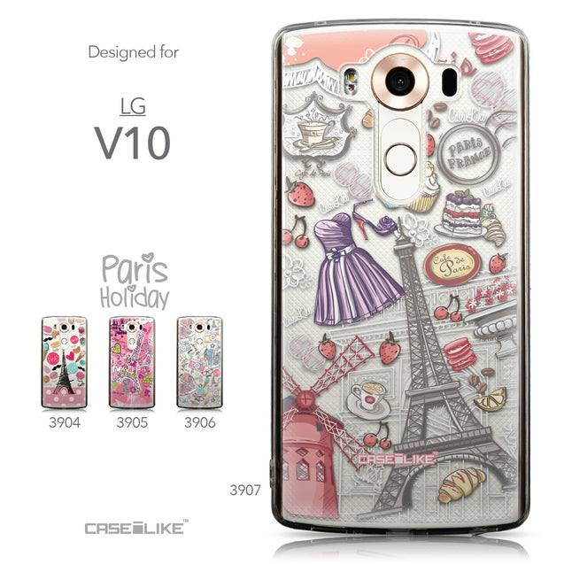 Collection - CASEiLIKE LG V10 back cover Paris Holiday 3907