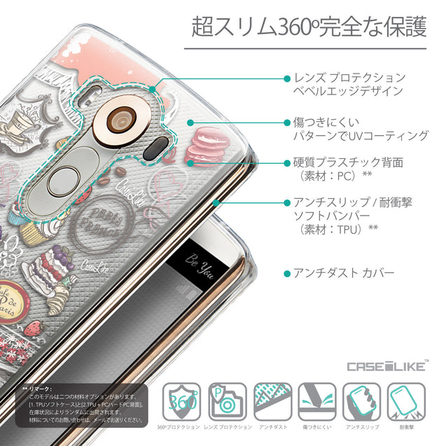Details in Japanese - CASEiLIKE LG V10 back cover Paris Holiday 3907
