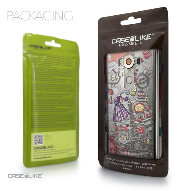 Packaging - CASEiLIKE LG V10 back cover Paris Holiday 3907