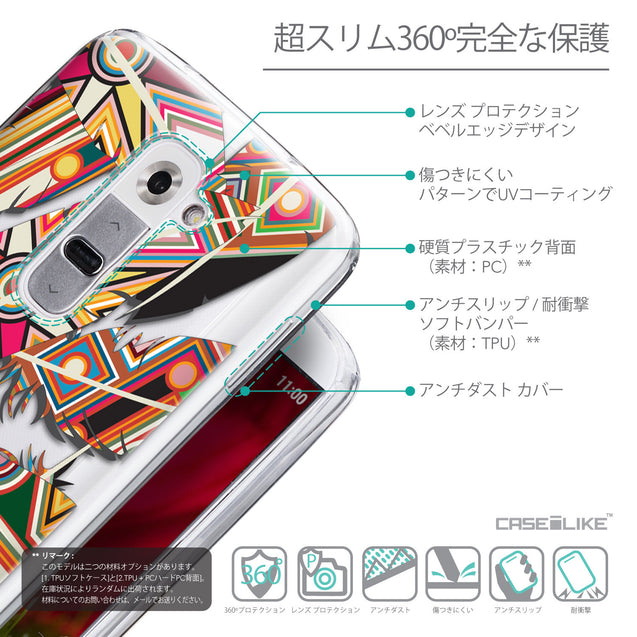 Details in Japanese - CASEiLIKE LG G2 back cover Indian Tribal Theme Pattern 2054