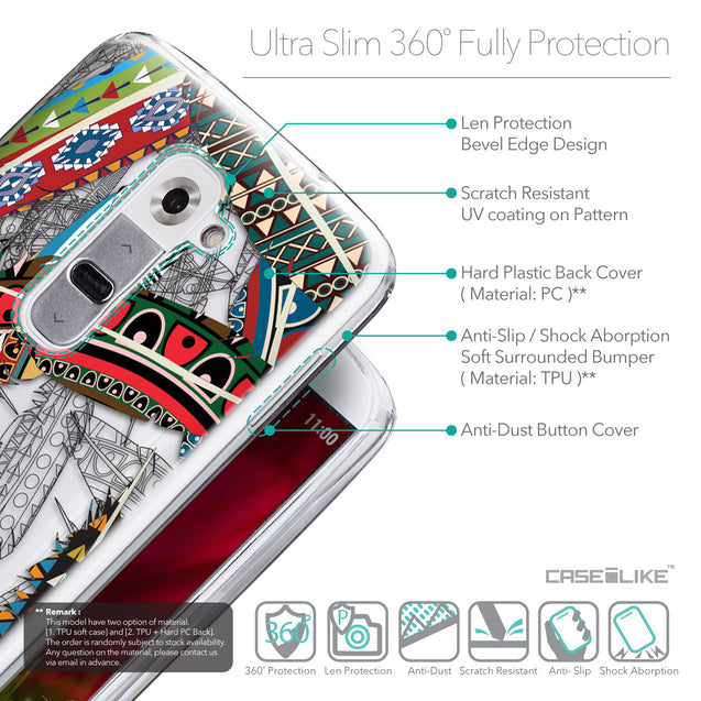Details in English - CASEiLIKE LG G2 back cover Indian Tribal Theme Pattern 2055