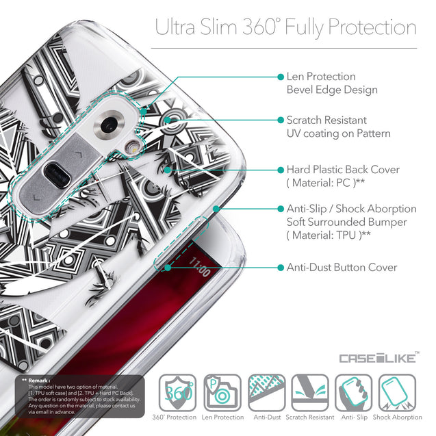 Details in English - CASEiLIKE LG G2 back cover Indian Tribal Theme Pattern 2056