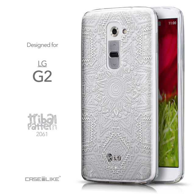 Front & Side View - CASEiLIKE LG G2 back cover Indian Line Art 2061