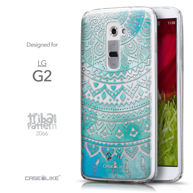 Front & Side View - CASEiLIKE LG G2 back cover Indian Line Art 2066