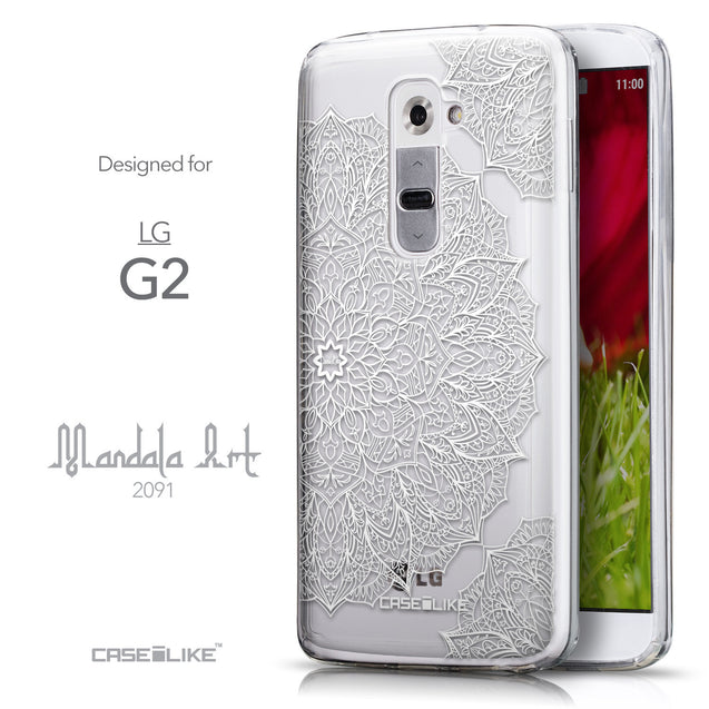 Front & Side View - CASEiLIKE LG G2 back cover Mandala Art 2091