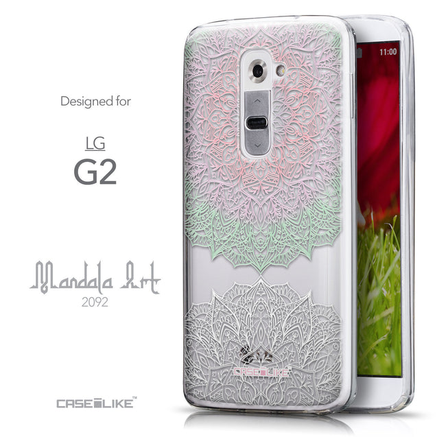 Front & Side View - CASEiLIKE LG G2 back cover Mandala Art 2092