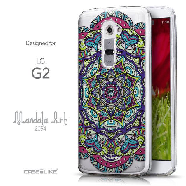 Front & Side View - CASEiLIKE LG G2 back cover Mandala Art 2094