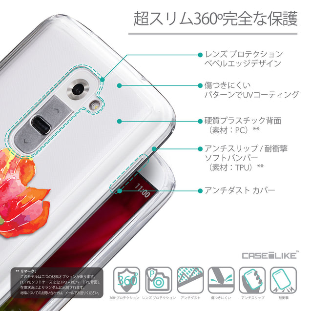 Details in Japanese - CASEiLIKE LG G2 back cover Watercolor Floral 2230