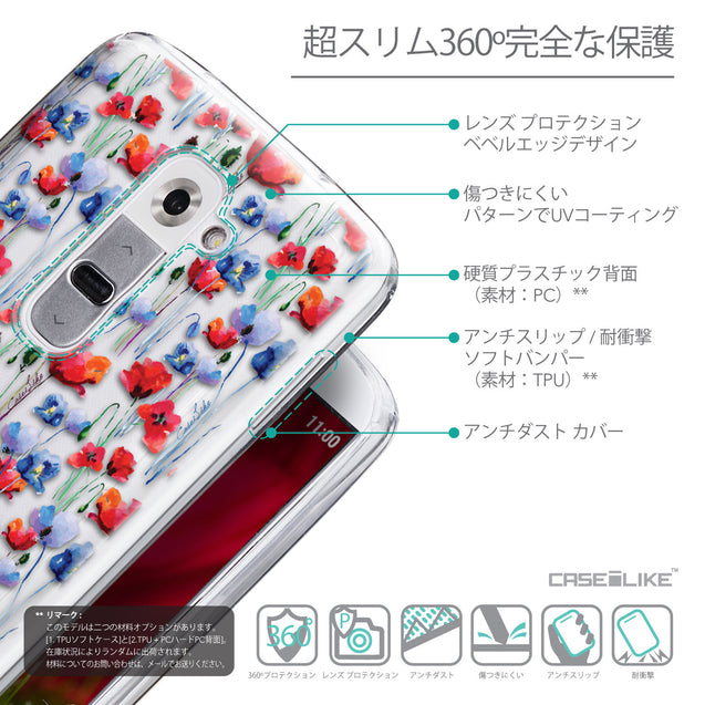 Details in Japanese - CASEiLIKE LG G2 back cover Watercolor Floral 2233