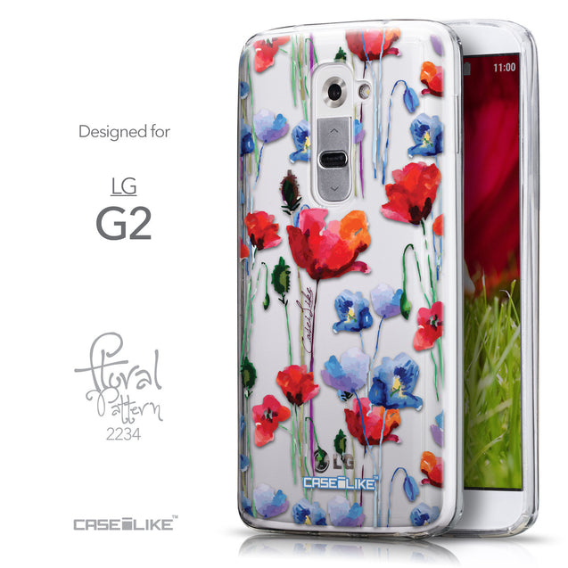 Front & Side View - CASEiLIKE LG G2 back cover Indian Line Art 2061