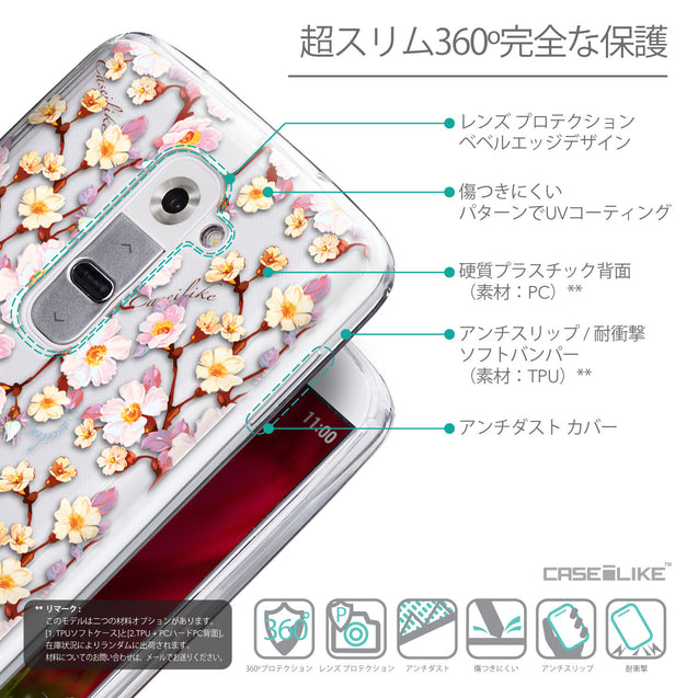 Details in Japanese - CASEiLIKE LG G2 back cover Watercolor Floral 2236