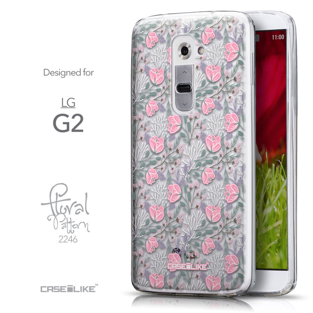 Front & Side View - CASEiLIKE LG G2 back cover Flowers Herbs 2246
