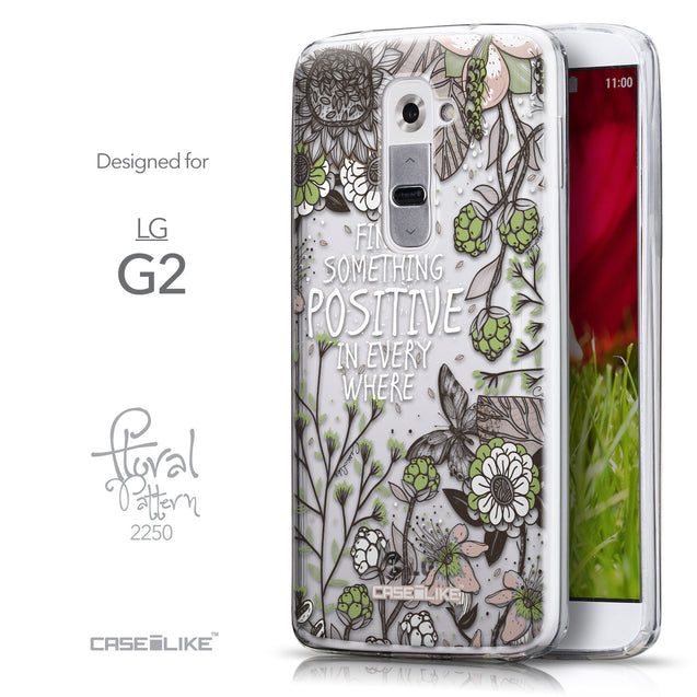 Front & Side View - CASEiLIKE LG G2 back cover Blooming Flowers 2250