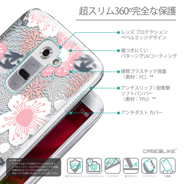 Details in Japanese - CASEiLIKE LG G2 back cover Japanese Floral 2255