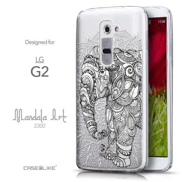 Front & Side View - CASEiLIKE LG G2 back cover Mandala Art 2300