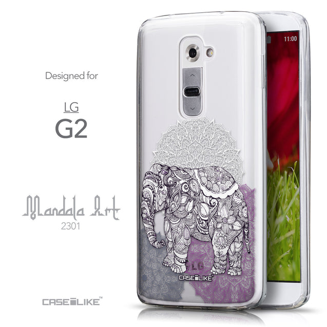 Front & Side View - CASEiLIKE LG G2 back cover Mandala Art 2301