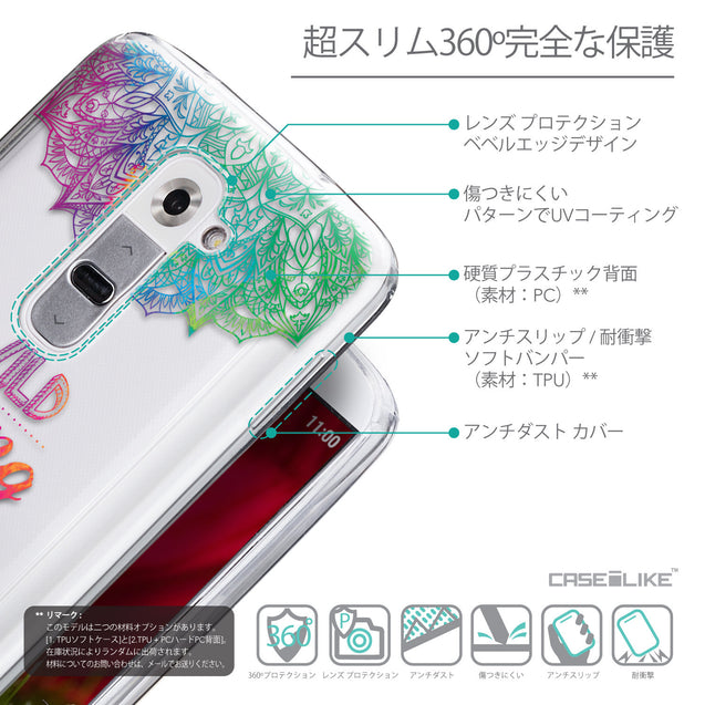 Details in Japanese - CASEiLIKE LG G2 back cover Mandala Art 2302