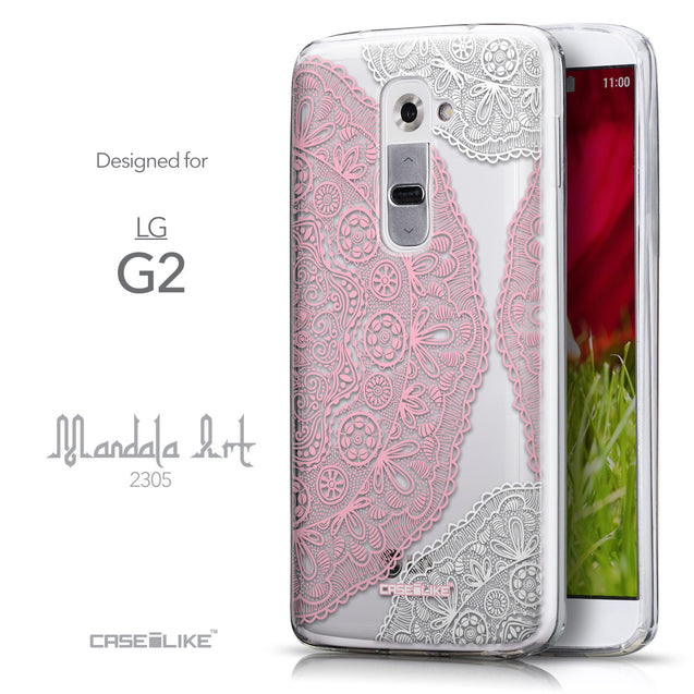 Front & Side View - CASEiLIKE LG G2 back cover Mandala Art 2305