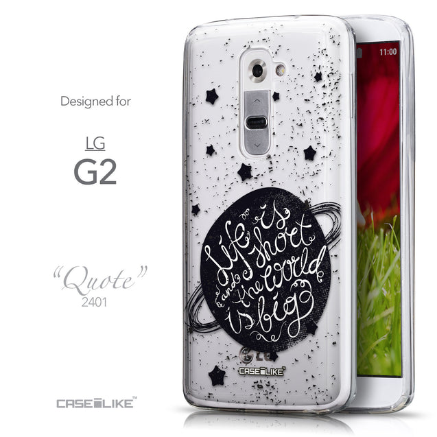 Front & Side View - CASEiLIKE LG G2 back cover Quote 2401