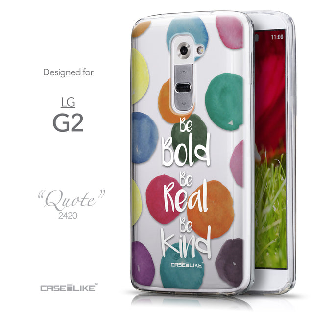Front & Side View - CASEiLIKE LG G2 back cover Quote 2420