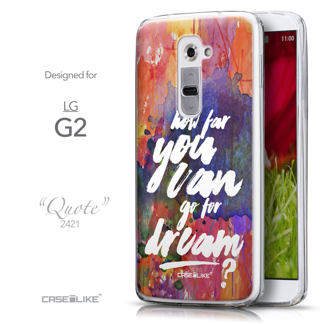 Front & Side View - CASEiLIKE LG G2 back cover Quote 2421