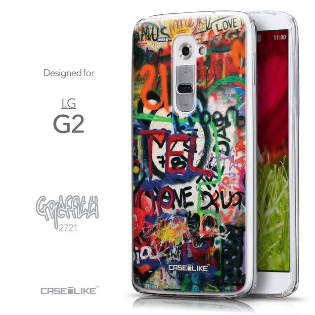 Front & Side View - CASEiLIKE LG G2 back cover Graffiti 2721