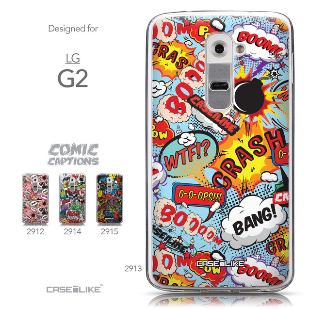 Collection - CASEiLIKE LG G2 back cover Comic Captions Blue 2913