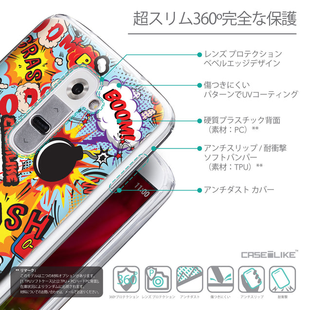 Details in Japanese - CASEiLIKE LG G2 back cover Comic Captions Blue 2913