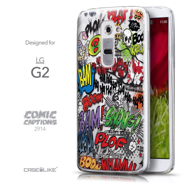 Front & Side View - CASEiLIKE LG G2 back cover Comic Captions 2914