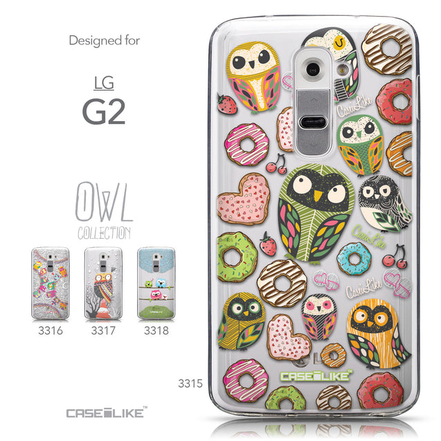 Collection - CASEiLIKE LG G2 back cover Owl Graphic Design 3315