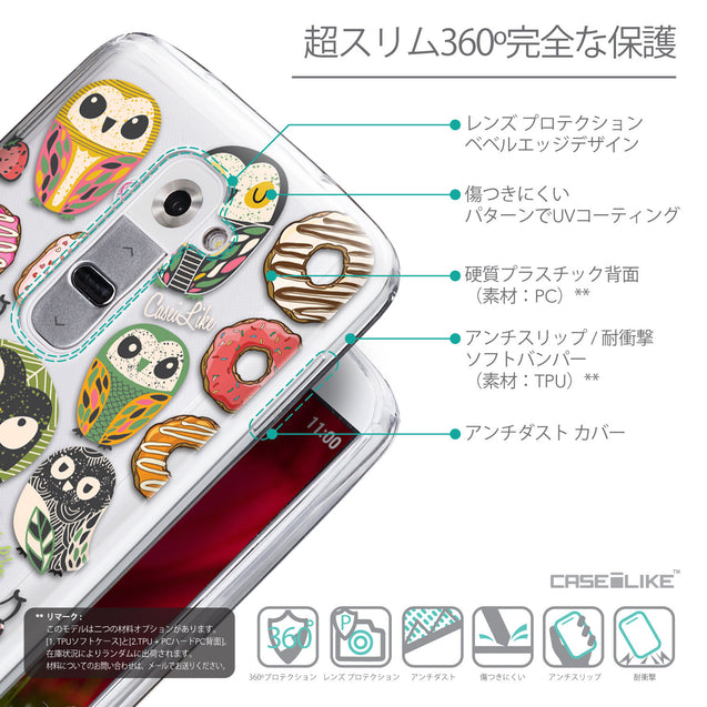 Details in Japanese - CASEiLIKE LG G2 back cover Owl Graphic Design 3315