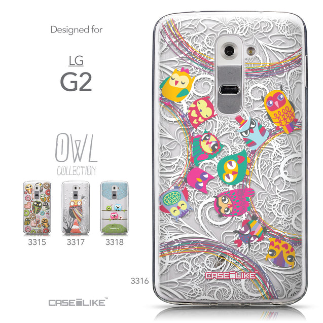 Collection - CASEiLIKE LG G2 back cover Owl Graphic Design 3316